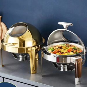 6.5QT Round Gold Chafing Dish Rental