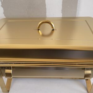 9QT Rectangle Gold Chafing Dish Rental
