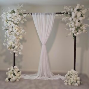 8ft x 8ft White Floral Backdrop