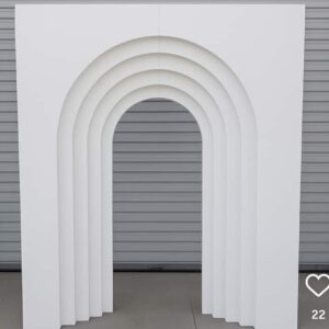 3D White Arch Backdrop