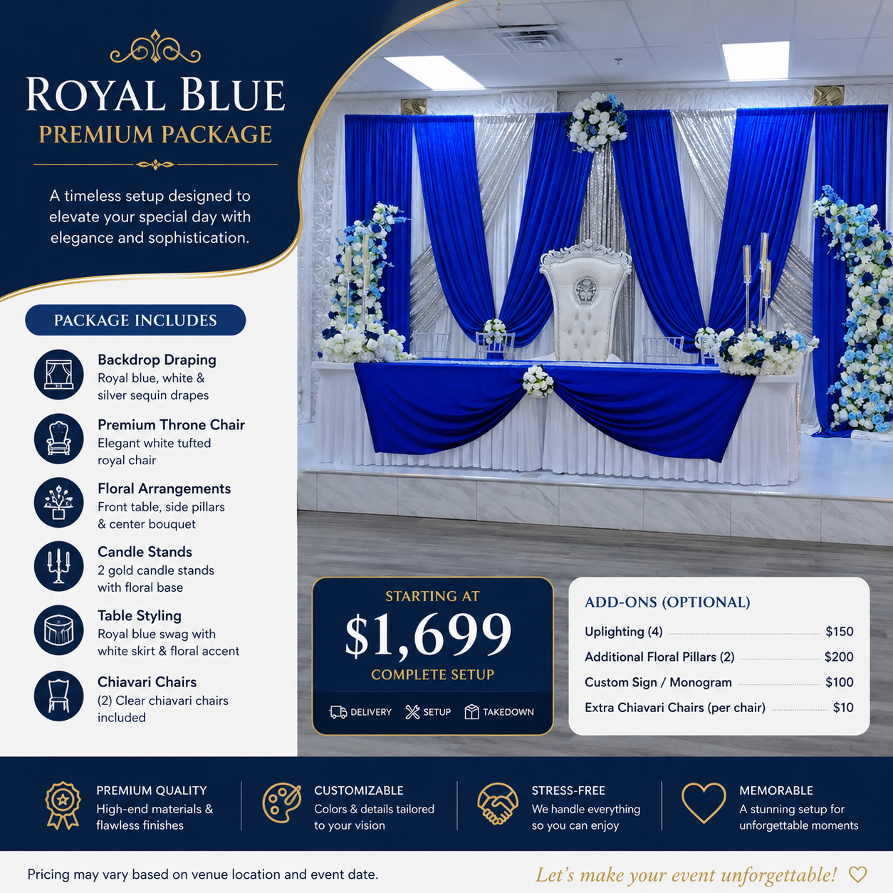 Royal Blue Premium Package