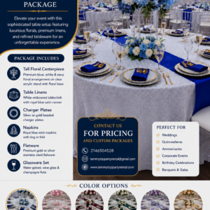 ELEGANT FLORAL TABLE SETUP PACKAGE